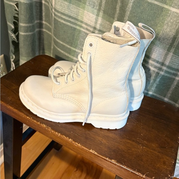 Dr. Martens Pascal White Combat Boots - Picture 1 of 8